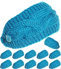 Wholesale 12 Pc 6 Pc Lot 009 Blue Headband Knitted Women's Warmer Headwrap 