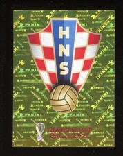 2022 Fifa World Cup Panini Sticker Qatar TEAM LOGO Badge Gold FOIL Croatia CRO2