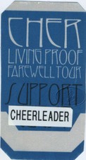 Cher 2002 Living Proof Tour Backstage Pass Cheerleader
