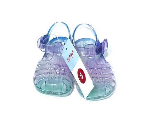 Cat & Jack Toddler Girls Ombre Purple Sunny Jelly Shoes Sandals - Size 5 - Picture 3 of 7