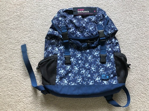 Bolsas BTS Gap Girls 03' A+ Super Mochila Diseño Floral Azul y Blanco.