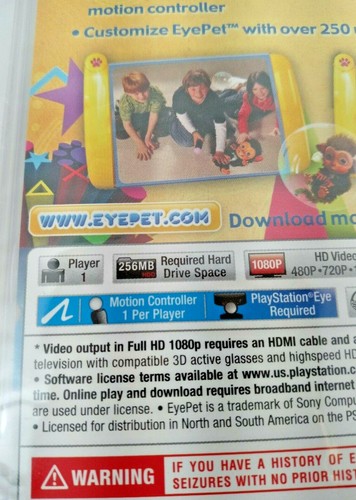 EyePet for PS3 PlayStation 3 Brand New Factory Sealed Kids Game -Move Game - Picture 6 of 10