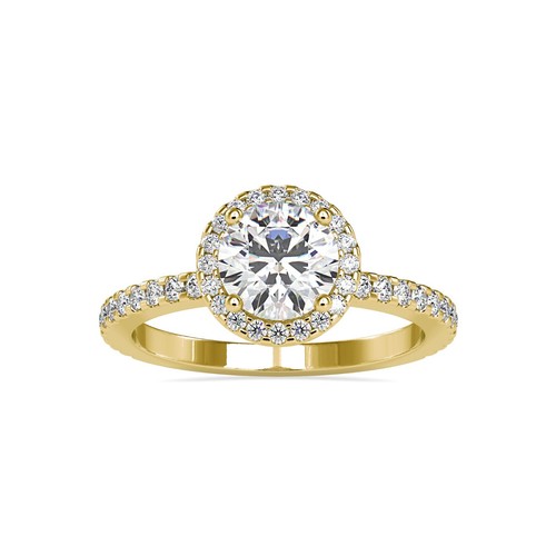 Stunning 1.50 Carat Round Certified Lab Grown Diamond Engagement Ring 10k Gold - Picture 10 of 13