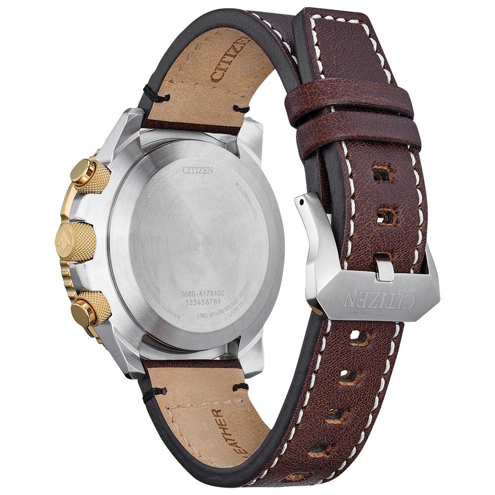 Citizen Men's Air Perpetual Calendar Eco-Drive Brown Watch 45 MM