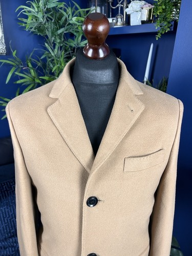 Next Camel Wolle Kaschmir Mantel Einreiher Mantel Pea Coat Small Herren Braun - Bild 1 von 10