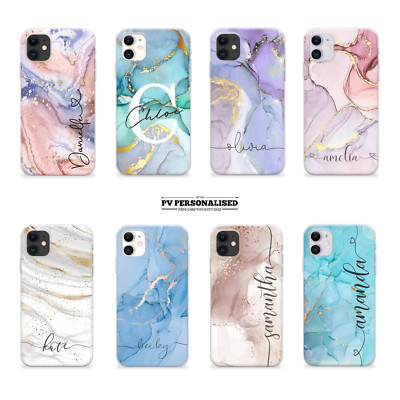 Für iPhone 15 11 12 Pro 13 14 XR Personalisierte Handyhülle Name Silikon Cover