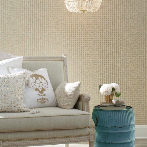 York Wallcoverings Patina Vie Petal Filigree Water-Activated Removable Wallpaper - Picture 2 of 2