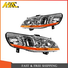 Pair Chrome Front Headlight Assemblies For Honda Accord 1998 1999-2002 2.3l3.0l