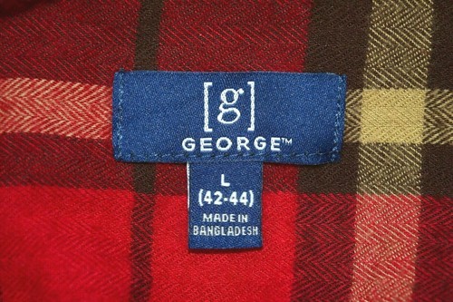 Vintage Plaid Flannel Shirt Size L Y2K Red Shadow Plaid Cotton Rayon Grunge g - Picture 6 of 8