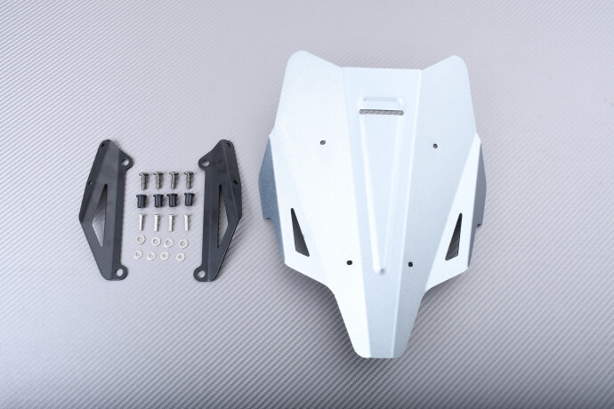 Pare-brise moto alu titane Yamaha MT07 bicolore saute-vent protection 2021-2024