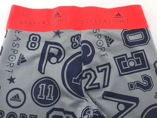 ADIDAS STELLA Sport Climawarm Tight Gray Blue Orange Logo Pants AP7276 $110 - Picture 5 of 7