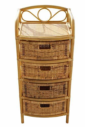 Rohr und Rattan 4er Set Schubladen - ideal zu Wintergartenmöbeln - Bild 1 von 5