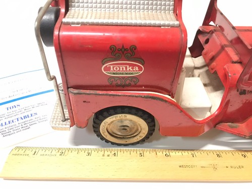 Vintage Tonka Jeep Willy’s Fire Pumper #425 1960s With Hose & Ladder Nice Shape - Picture 2 of 13