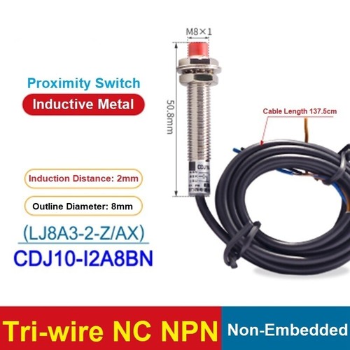 CDJ10-I1A8AP Proximity Switch M8 Tri-wire 24V NPN Inductive Sensor Induction 2mm - Picture 22 of 23