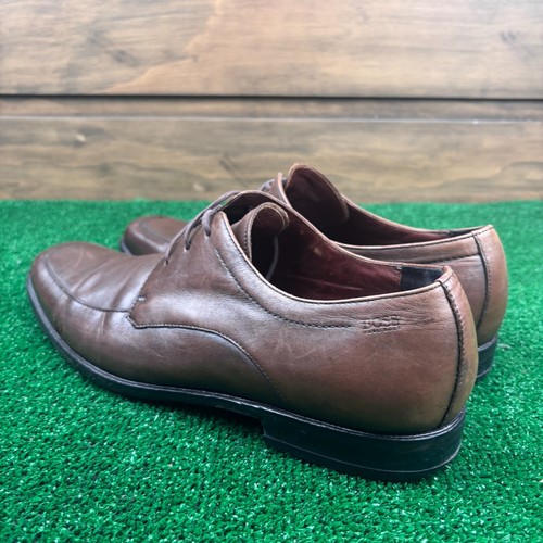 Hugo Boss Dress Shoes Mens 9 Brown Upper Leather Lace Up Square Toe 50219235 - Picture 5 of 24