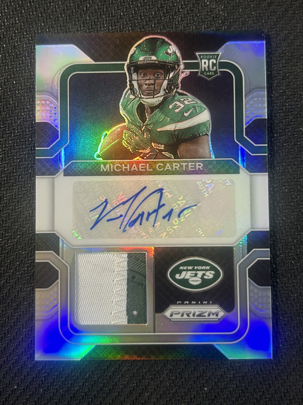 Michael Carter Panini Prizm Rookie Patch Autographs #RPAMC Base
