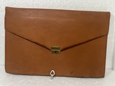Vintage Amiet Locking Leather Folio Top Grain Cowhide