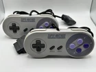 2 Vintage Super Nintendo SNES Model SNS-005 Controllers TESTED