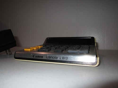 Calcolatrice Canon Canola L813 anni 70 L-813 vintage ~ testata funzionante più economica $ - Foto 12 di 13
