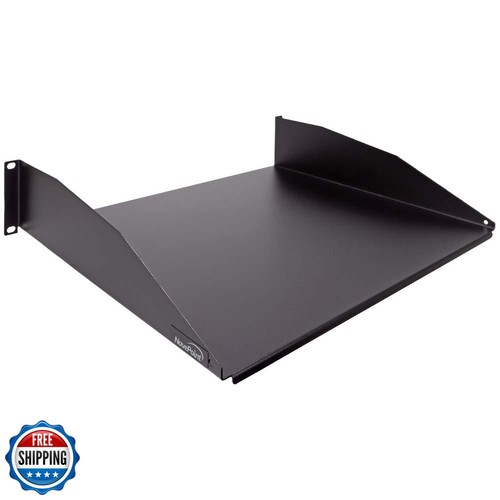 NavePoint 2U 19-Inch Rack Mount Cantilever Server Cabinet Shelf with Lip 14-I