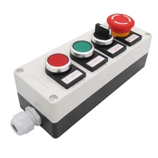 TWTADE/Red Green Momentary Switch, Red Mushroom Emergency Stop Latching Push ...