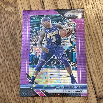 Isaiah Thomas 2018-19 Panini Prizm #52 Purple Pulsar Prizm 11/35 Lakers