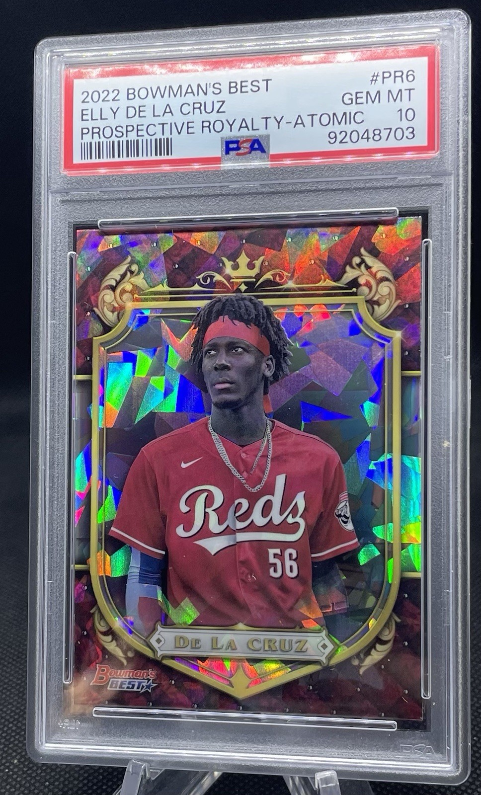 PSA 10 Elly De La Cruz ROOKIE ATOMIC REFRACTOR 2022 Bowman's Best 1st Year view 6