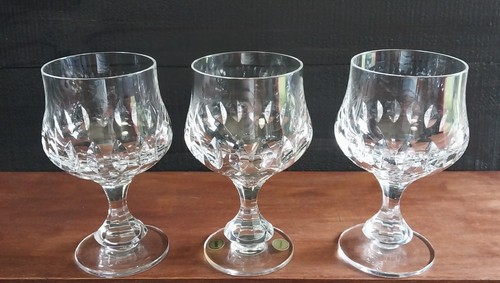 (5) Spode Constance Handblown Handcut Full Lead Crystal 6 1/2" Glasses Goblets - Picture 3 of 7