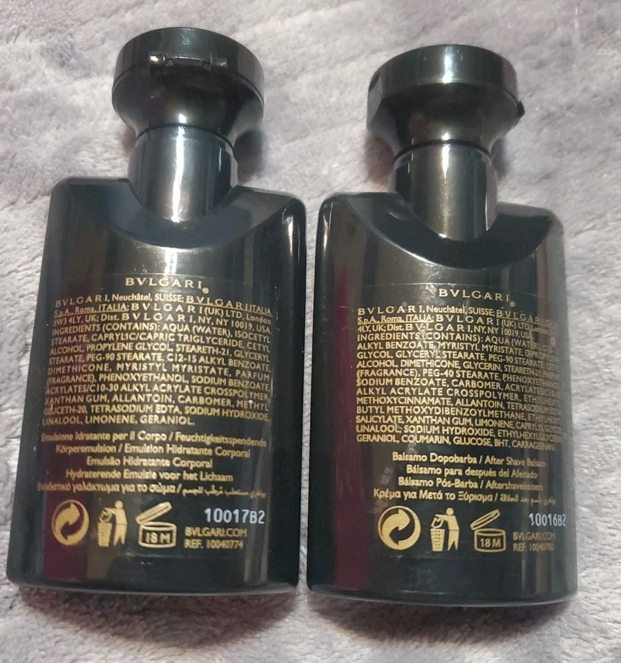 BVLGARI Juego de loción emulsión corporal hidratante bálsamo para después del afeitado y viaje para hombre NUEVO Foto 2 de 2