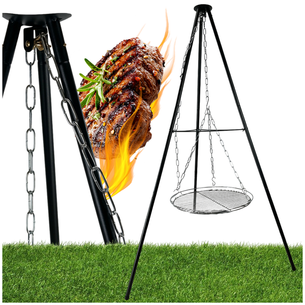 Dreibein Grill Mit Rost HöHenverstellbar 152X90Cm Lagerfeuer Stabil Outdoor-image