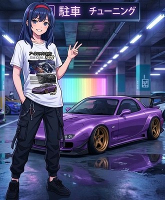 Mazda RX7 FD3S T-Shirt JDM Legend Rotary Engine 13B Turbo Drift Car Tee