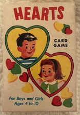 Vintage 1950  s Hearts Card Game With Box, Excellent Condition