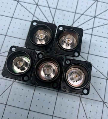 Lot Of 5 Neutrik NBB75DFIX D Series UHD BNC Panel Connector Feedthrough