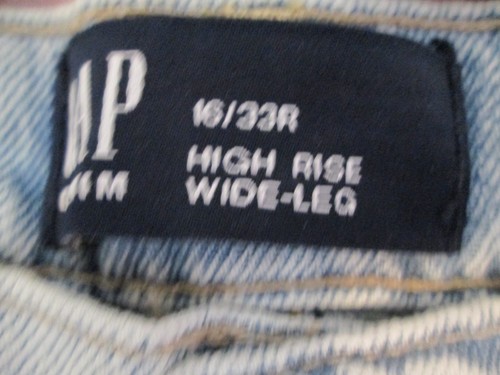 Gap Women's High Rise Drapey Soft Seamed Wide-Leg Jeans-Size 16/33 R - Picture 7 of 10