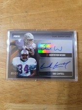2025 Pulse Football Dual Signatures Quintrevion Wisner/Earl Campbell 8/30 Osecqw