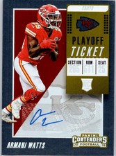 2018 Panini Contenders #278 Armani Watts Rookie Kansas City Chiefs
