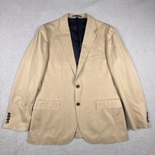 J Crew Blazer Mens 42R Tan Ludlow Slim Fit Duca Visconti Cotton Preppy Ivy MINT