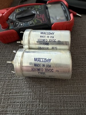 Mallory 30000uF 25V Electrolytic Capacitor 77495 235-8213Y. Lot of 2. Tested