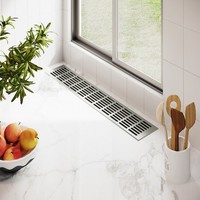 Aluminium LüFtungsgitter Stegblech Heizungsdeckel Abluft Gitter Silber 100X600Mm