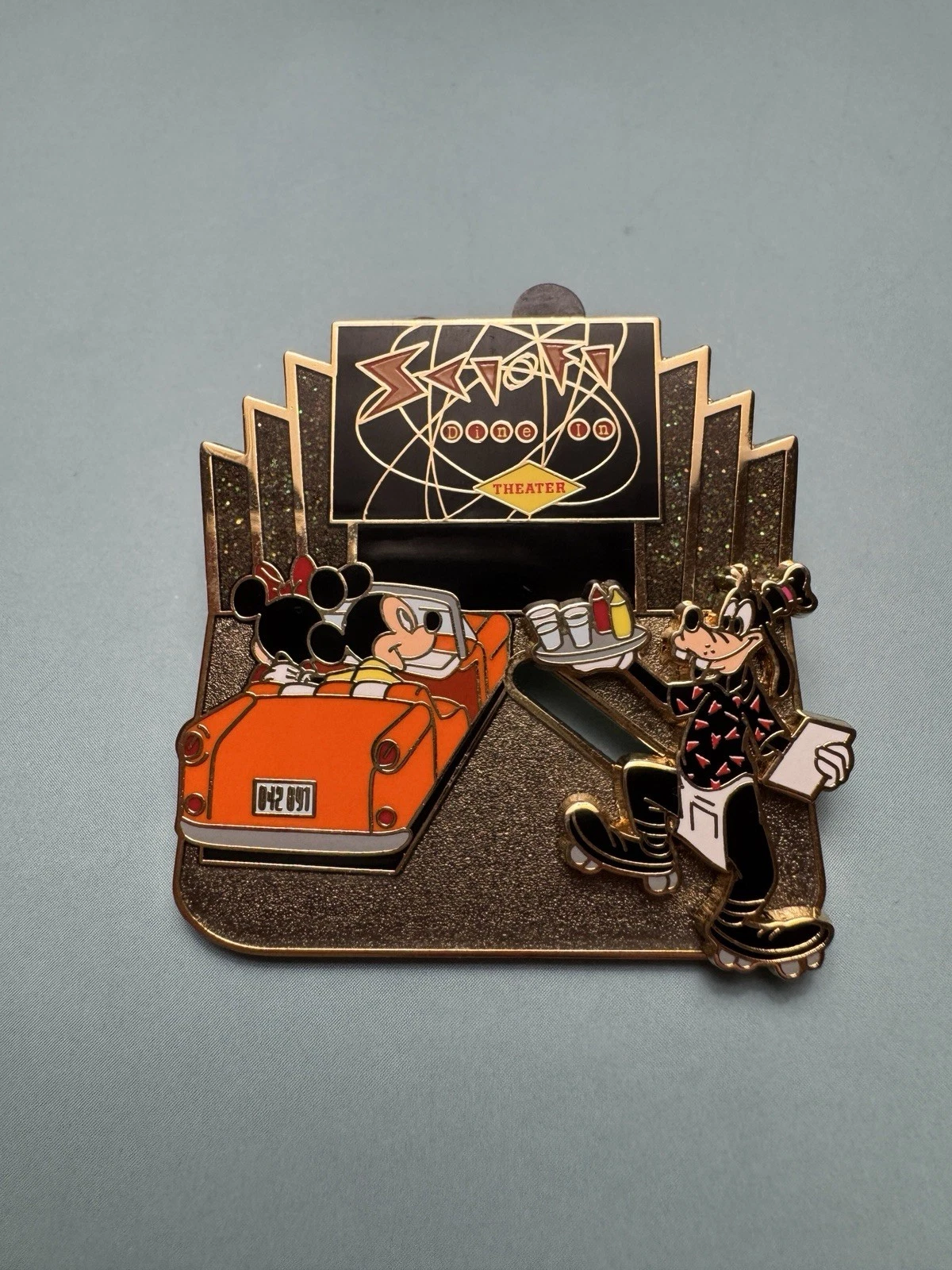 Hidden Disney Pin Sci-Fi Dine-In Theater LE 2500 Slider Mickey Minnie Goofy 2006