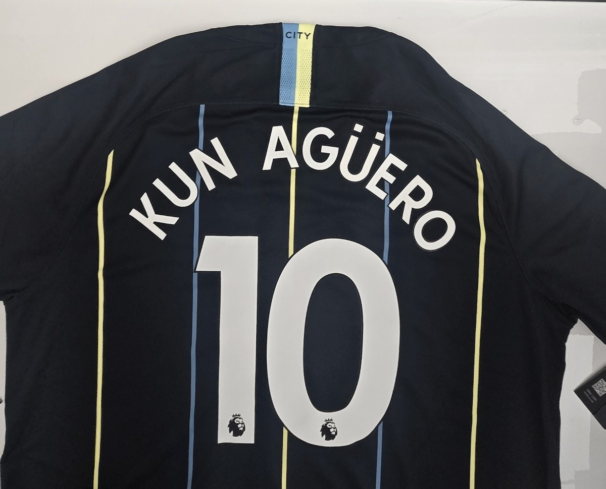 2018/19 Nike Manchester City #10 Kun Agüero Away Soccer Jersey