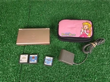 Nintendo DS Lite - Metallic rose Handheld Console, Games And Charger