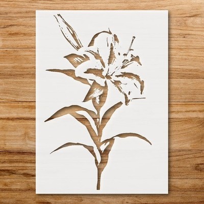 Intricate Flower Design Wall Art Reusable Plastic Stencil - StencilAir
