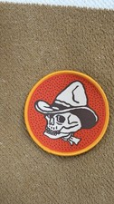 Skeleton Cowboy Skull Patch Western Bones Rodeo Embroidered Iron On