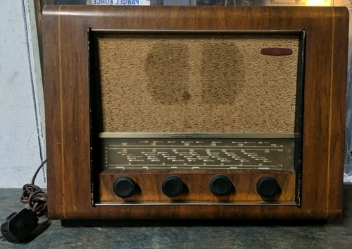 PYE Cambridge England Vintage Early 1900s Brown Wooden Valve Radio UK Untested ⭐ - Picture 1 of 8