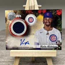 2025 Topps Holiday - Autograph Relics Kevin Alcantara Holiday Glitter /25 RC