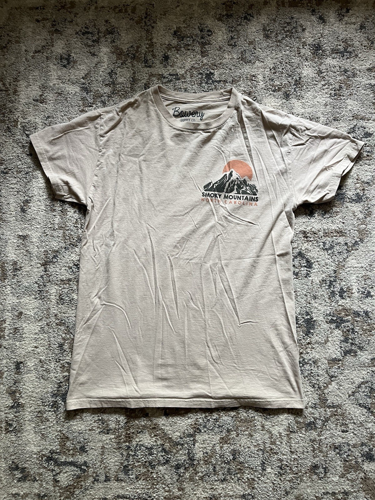 Bowery Supply Co. Mens Medium Smoky Mountains NC T-Shirt