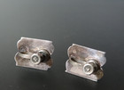 Vintage Mexico Alpaca 925 Silver Green Tribal Mask Earrings Screw Back Aztec 6g — photo 5