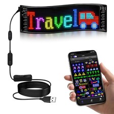 Programmable LED Car Sign Message Scrolling LED Display for Indoor Blueto...