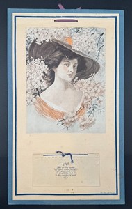 Rare Vintage 1919 Thomas D Murphy Calendar John Asser Chico CA, Victorian Beauty